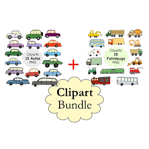 Bundle mit Fahrzeug-Cliparts