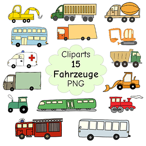 Cliparts mit 15 Fahrzeugen