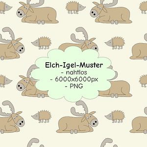 Elch- und Igel-Muster