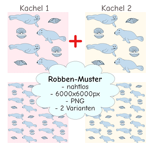 2 verschiedene Robben-Muster
