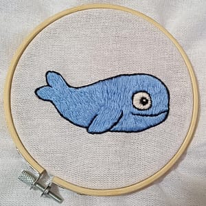 Handstickmotiv Wal