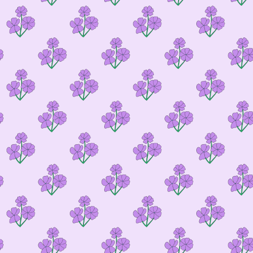 Blumen-Muster in lila