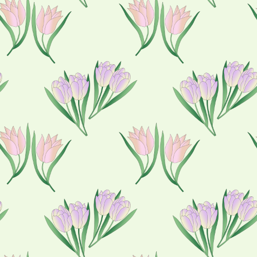 Grünes Tulpen-Muster