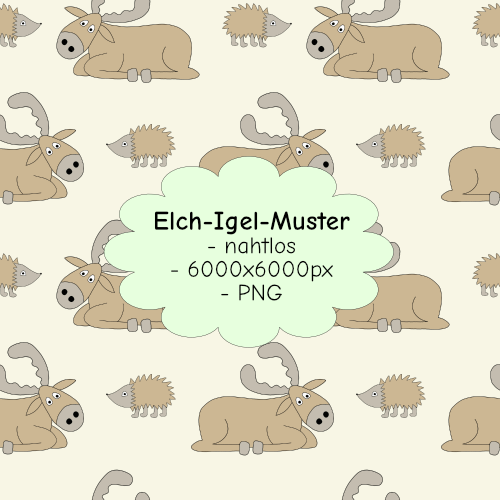 Elch- und Igel-Muster
