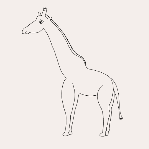 Ausmalbild Giraffe