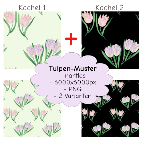 Muster mit Tulpen