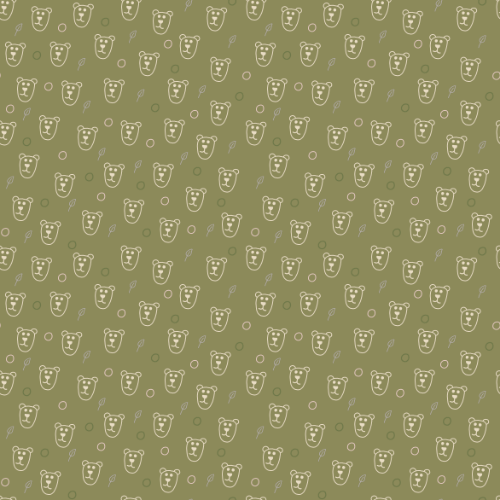 Bärchen-Muster mit grünem Hintergrund