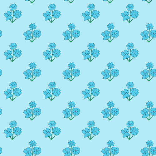 Blumen-Muster in blau Blumen-Muster in blau