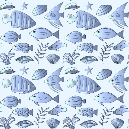 Fisch-Muster in blau Fisch-Muster in blau