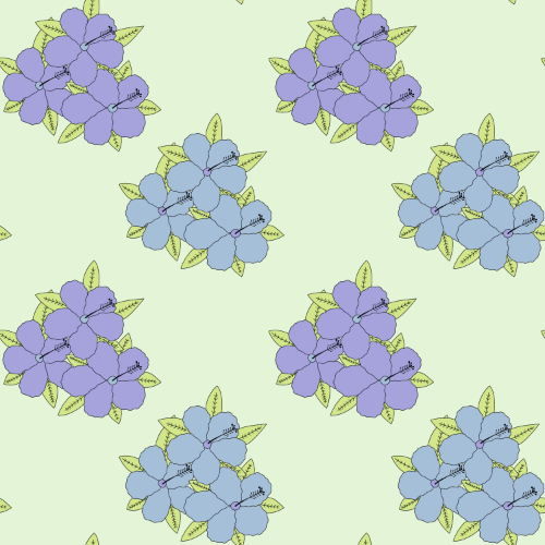 Muster mit blauem und lilafarbenem Hibiskus Muster mit blauem und lilafarbenem Hibiskus