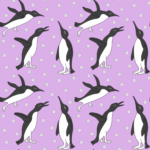 Nahtloses Pinguinmuster rosa Nahtloses Pinguinmuster rosa